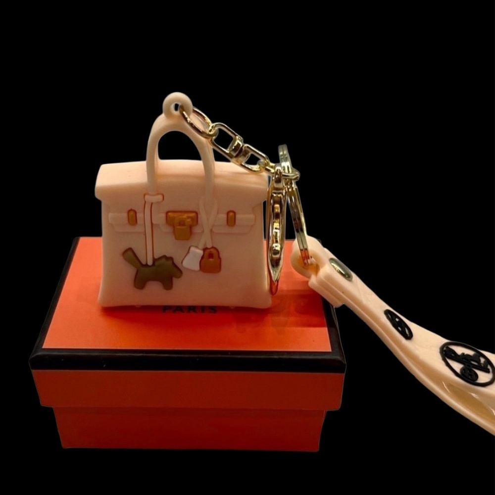 Mini 3D Silicone Bag Charm Keychain with Gift Box